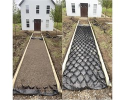Grondrooster - Bestratingsstabilisator - Oprit Versterken - Hoge Draagkracht - 2 Inch Dik - Zwart