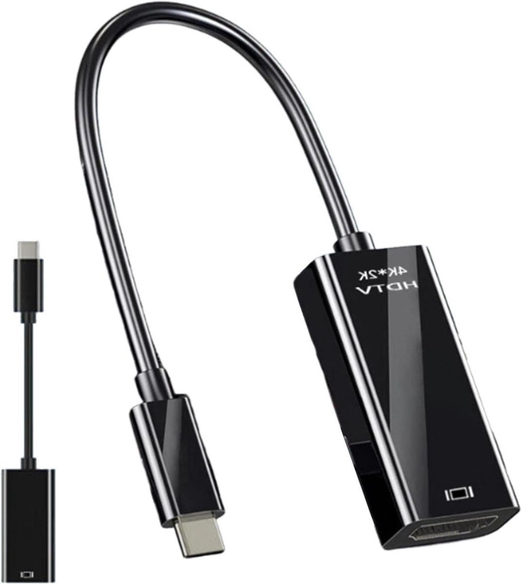 USB A Adapter - Type C Converter - Scherm Uitbreiden - Hoge Snelheid 10Gbps - 4K 60Hz - Zwart