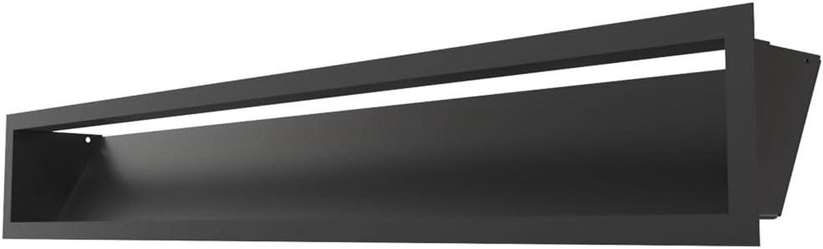 Ventilatierooster - Luchtrooster - Luchtstroom Regelen - 45 Graden Hoek - 12x80 cm - Zwart