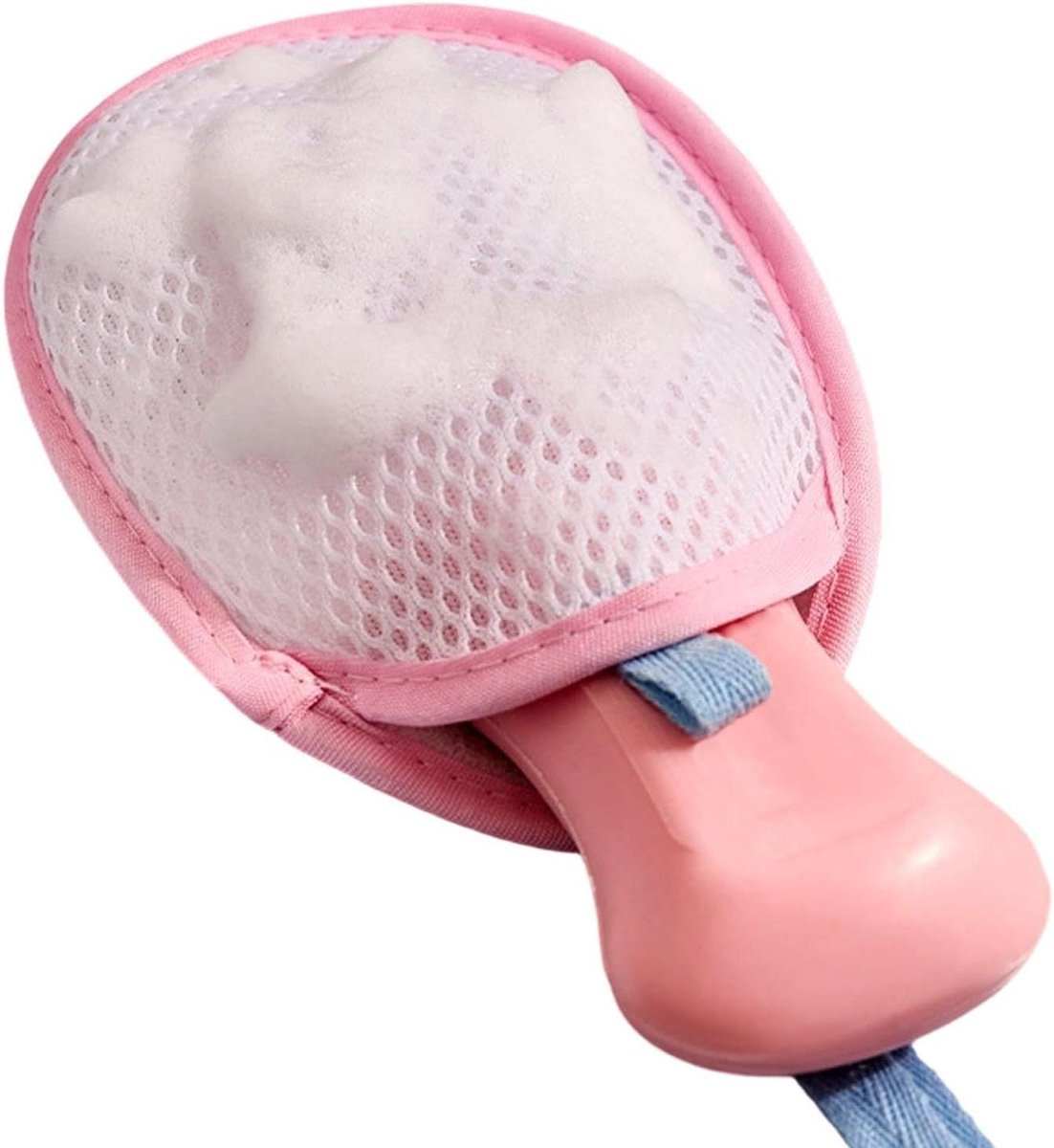 Zeepzak Schuimend - Douche Spons - Lichaam Reinigen - Dubbelzijdig Scrubben - 15 x 12 cm - Grijs