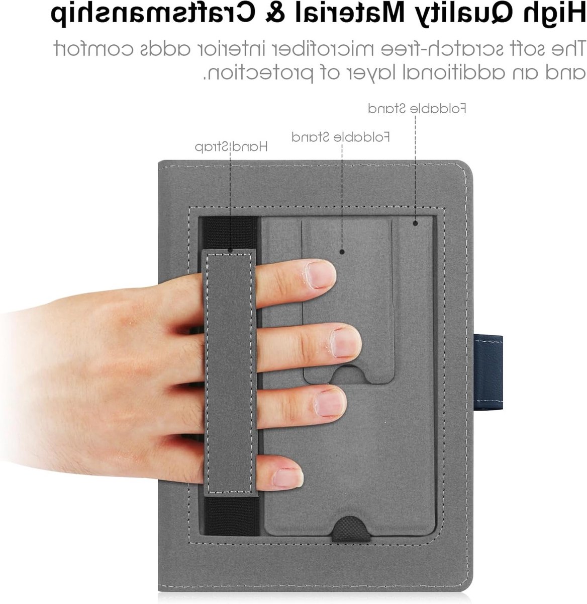 Universele Beschermhoes voor 6.8 Inch en 7 Inch E-Readers - Geschikt voor Kindle, Kobo en PocketBook - E-book Reader Cover met Schokbestendige Bescherming – foto 3
