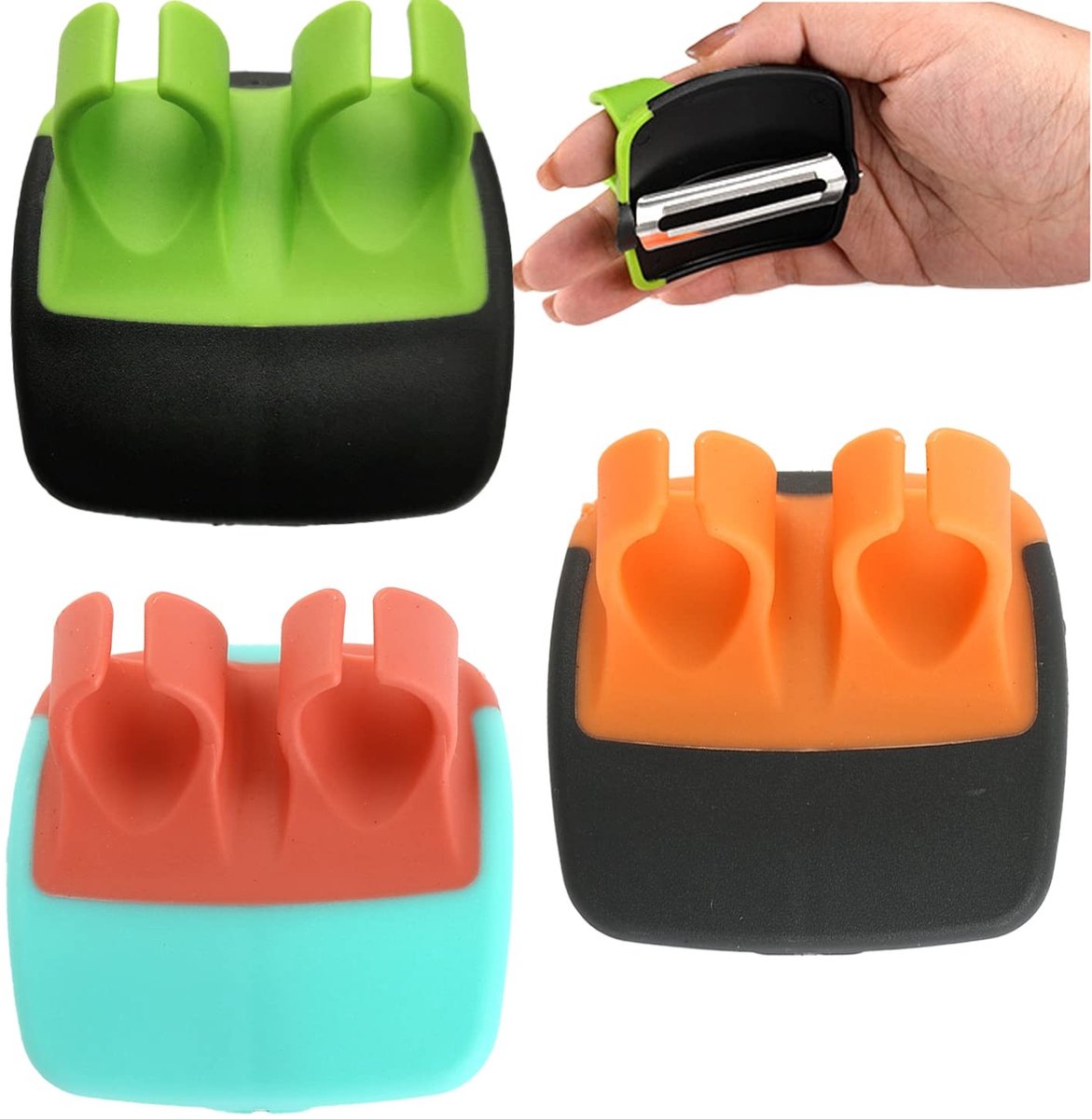 Cosensi - Dailygoods - Palm Dunschiller met Rubber Grip en Roestvrijstalen Messen