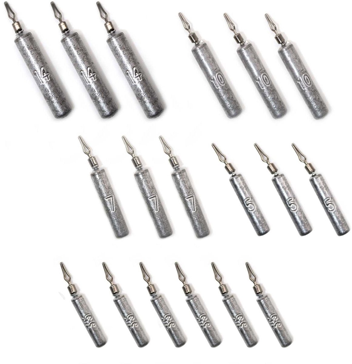 Dailygoody - Visserij Sinker Dropshot Set - Perfect voor Drop Shot Vissen - Compact en Lichtgewicht - Inclusief Visserij Doos - Geschikt voor zowel be..