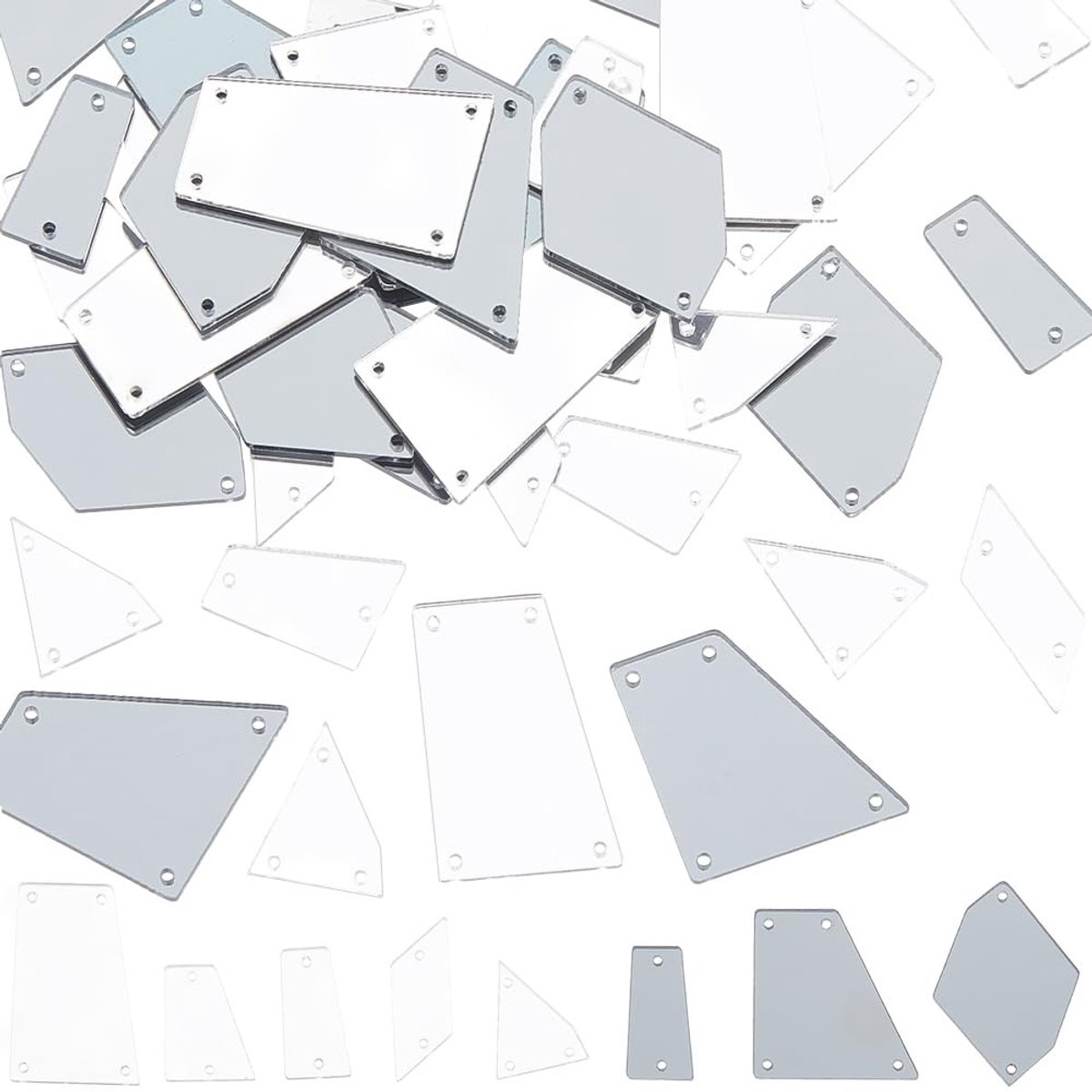 Cosensi - Dailygoods - Set van 144 Losse Spiegelstofkralen voor Creatieve Projecten
