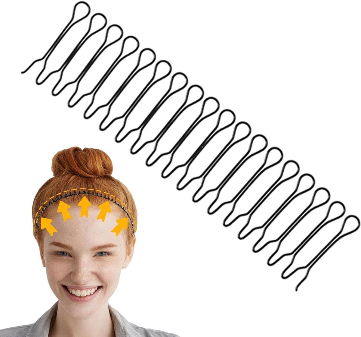 Haarafwerking Fixeerkammen - Styling Tool Haarspelden - Kapsel Creëren - Onzichtbaar Golvend Ontwerp - 21 cm - Niet van toepassing