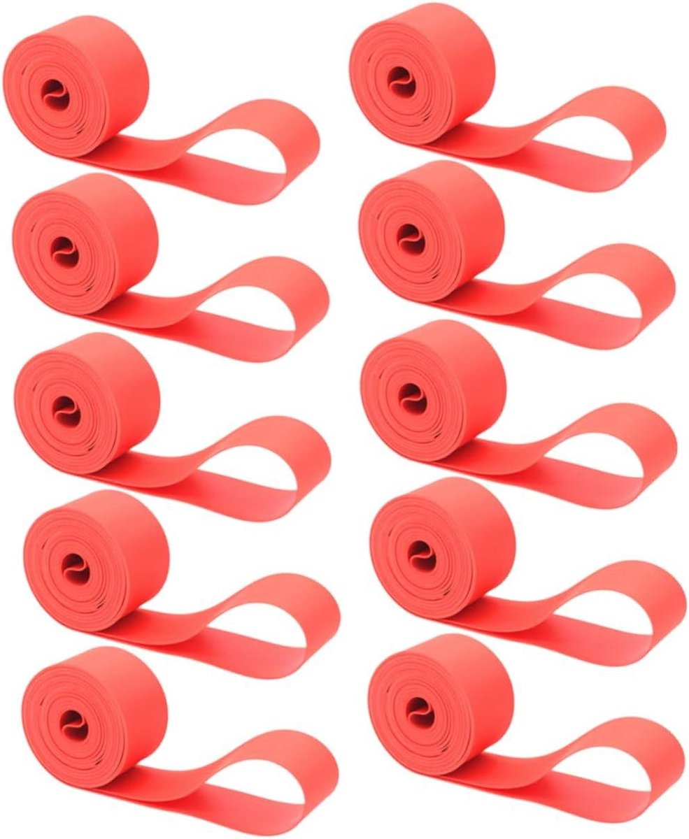 Fiets Velglint - Band Voering - Lekvrij Fietsen - Anti-explosie Materiaal - 10 Stuks - Rood