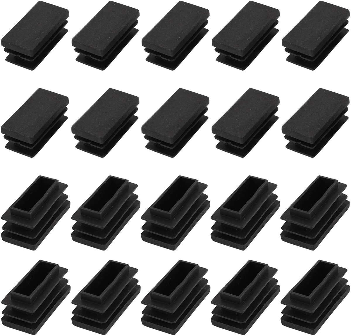 Dailygoods - Cosensi - Dailygoods - Set van 24 Rechthoekige Eindkappen 30 x 15 mm voor Meubels