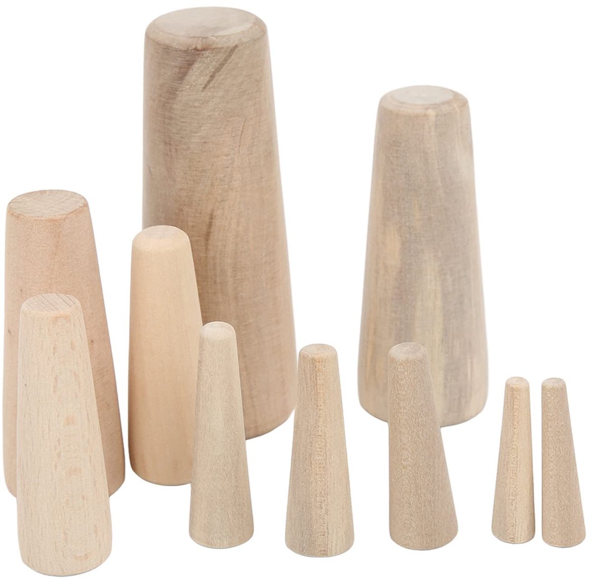 Dailygoods - Set van 10 Houten Conische Bungs voor Boot