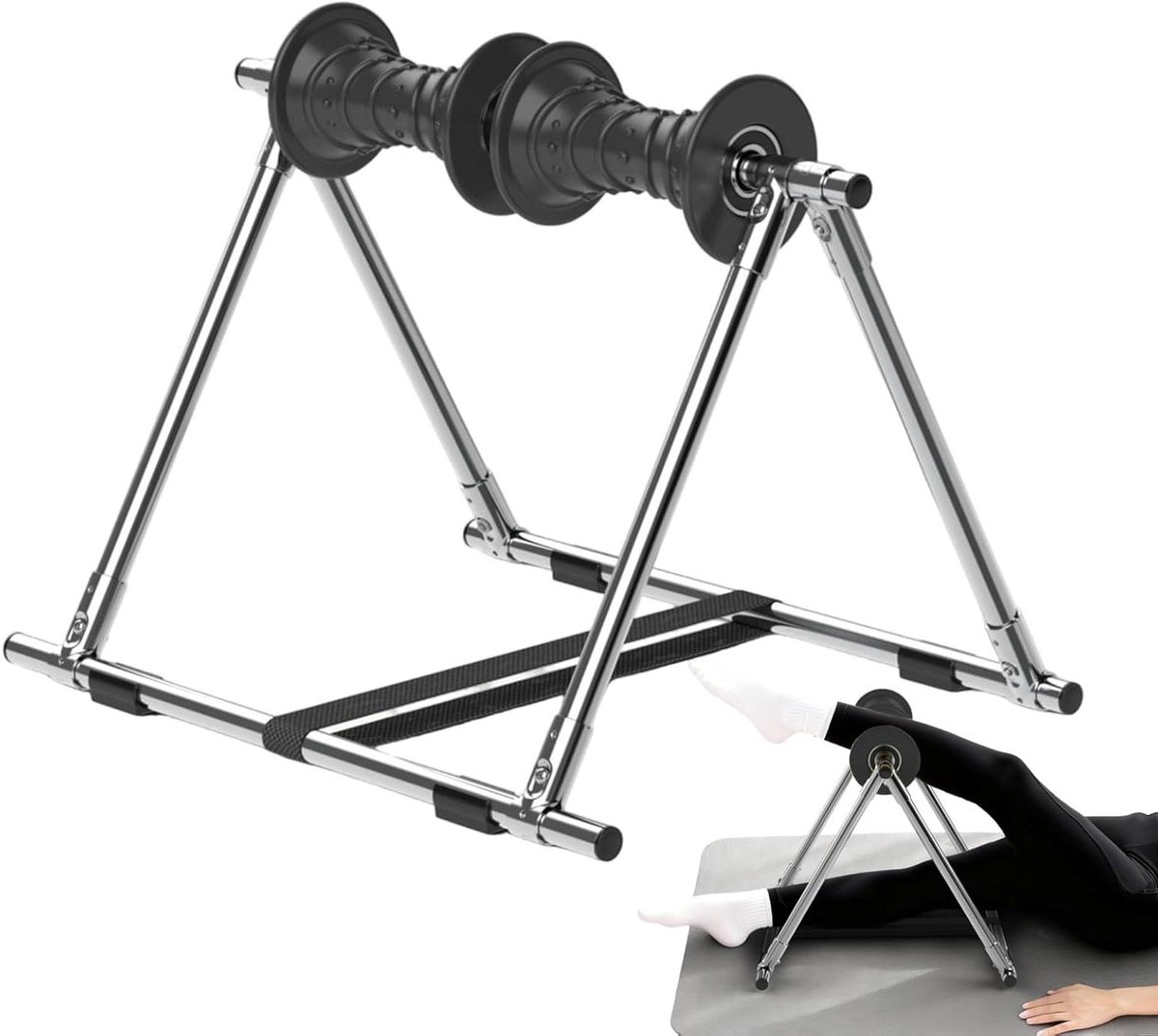 Beenmassage Roller - Spierroller Herstel - Spiervermoeidheid Verminderen - Handsfree Ontspanning - 50 x 15 x 12 cm - Zwart