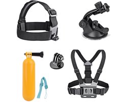 AKASO - 7-in-1 Action Camera Accessoireset – Borstharnas, Hoofdband, Drijvende Handgreep, Zuignaphouder – Compatibel met AKASO, GoPro, DJI en andere Actioncams