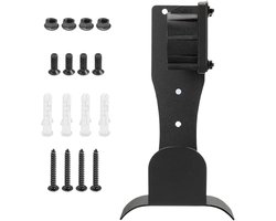 EV Lader Houder - Wandbevestiging Oplader - Garage Organiseren - Roestvrij Staal - 23x11.5 cm - Zwart