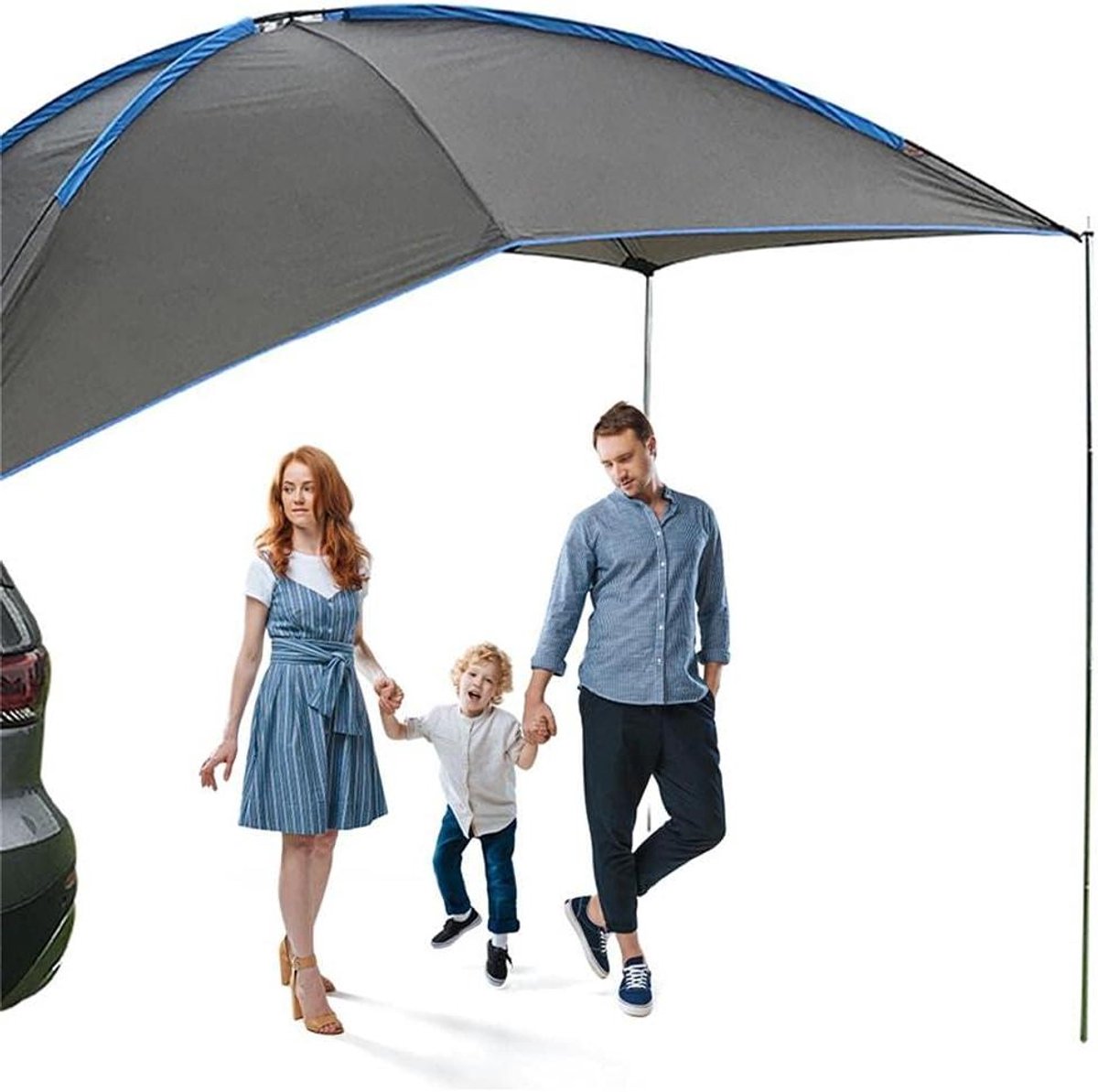 Auto Staart Tent - Draagbare Luifel - Kamperen en Reizen - Waterdicht Polyester - Groot - Grijs