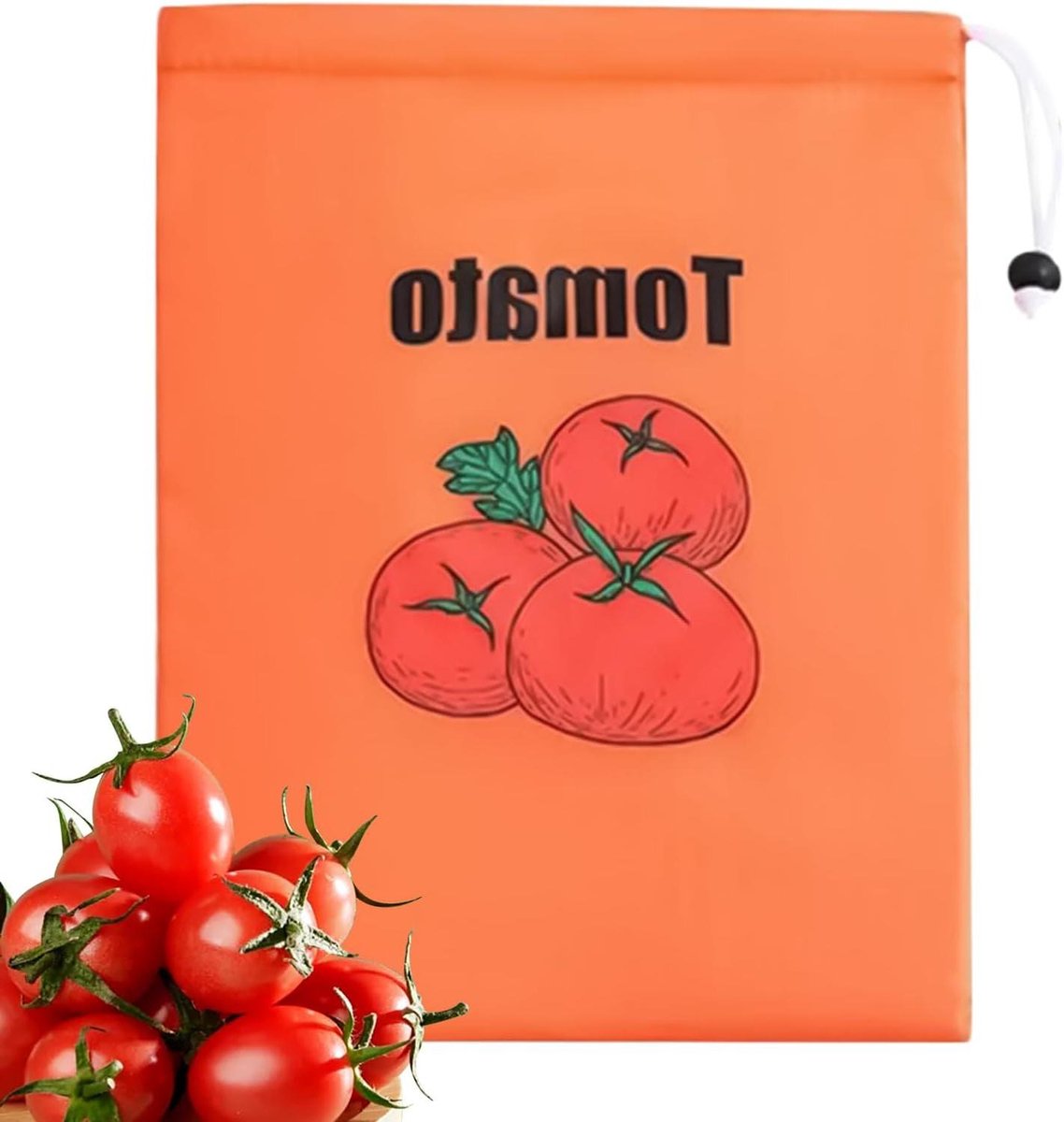 Groentezak Koelkast - Vershoudzakken Voedsel - Zuinig Bewaren - Geur Scheiding - 33 x 26 cm - Rood