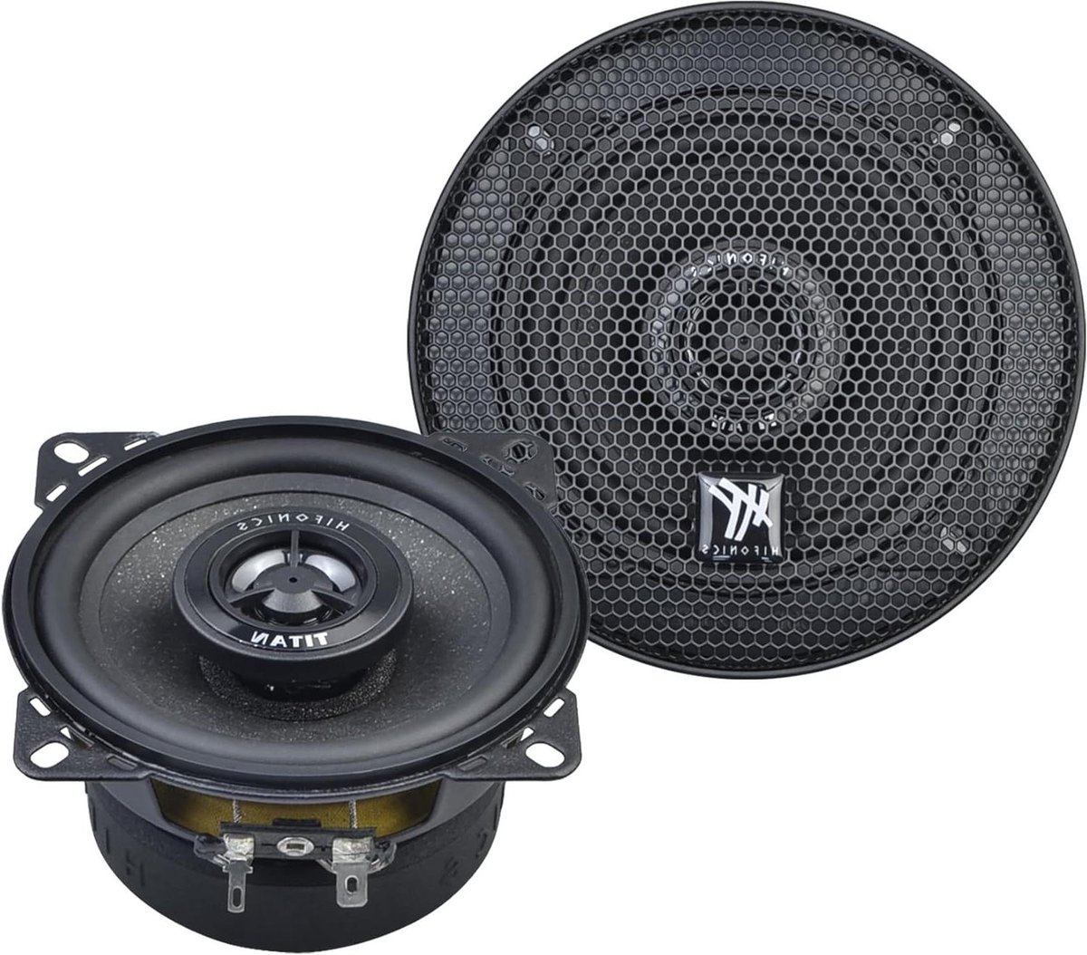 Auto Speakers - Coaxiaal Systeem - Muziek Luisteren - Hoge Geluidskwaliteit - 10 cm - Zwart
