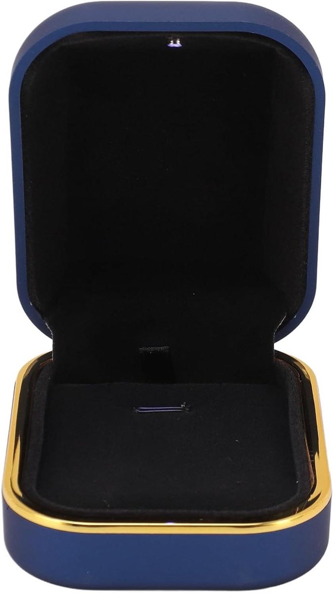 Pendant Doos - Juwelen Presentatie - Cadeau Geven - Ingebouwd LED Licht - 9x7x5 cm - Zwart