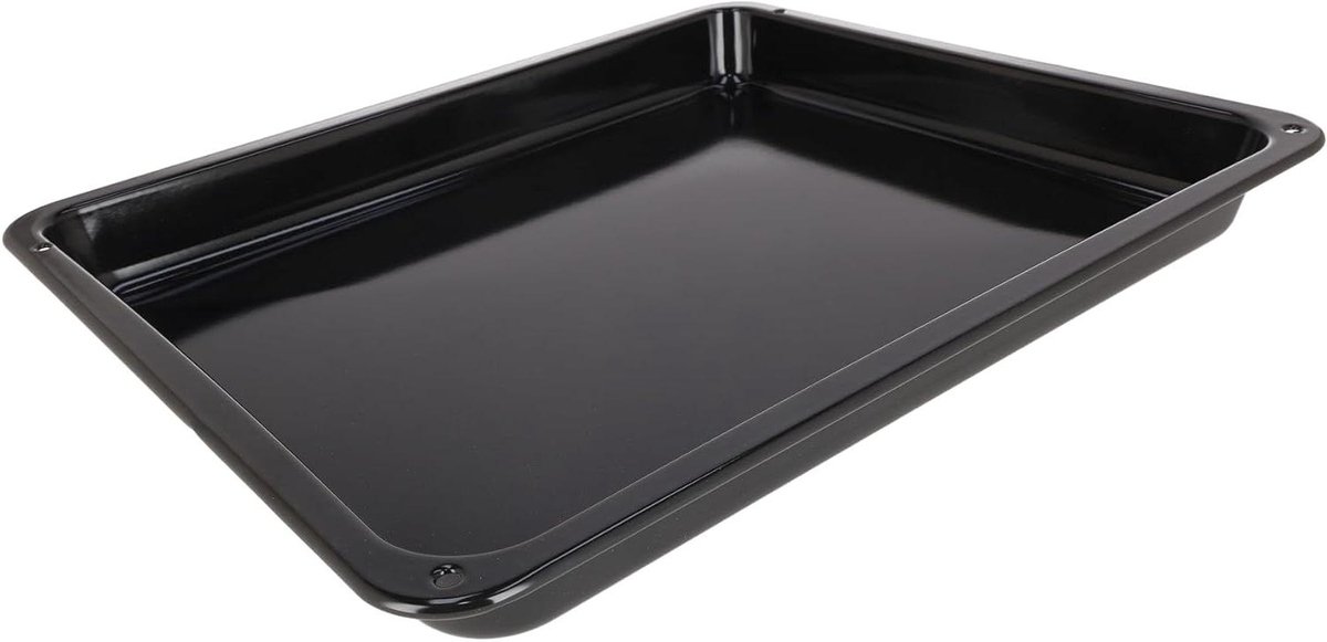 Oven Bakplaat - Grill Pan - Oven Gebruik - Emaille Afwerking - 426x360x42mm - Zwart