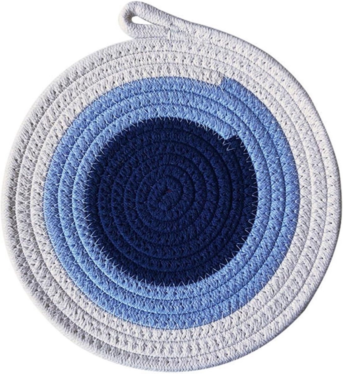 Placemats Set - Tafelonderleggers - Tafel Beschermen - Afwasbaar Antislip - 4 Stuks 24cm - Blauw
