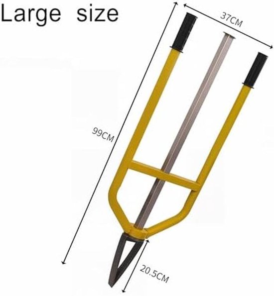 Handmatige Houtklover - Houtbijl Kloofmachine - Haardhout Klaven - Traagheidsmechanisme - 96cm - Geel — afbeelding 2