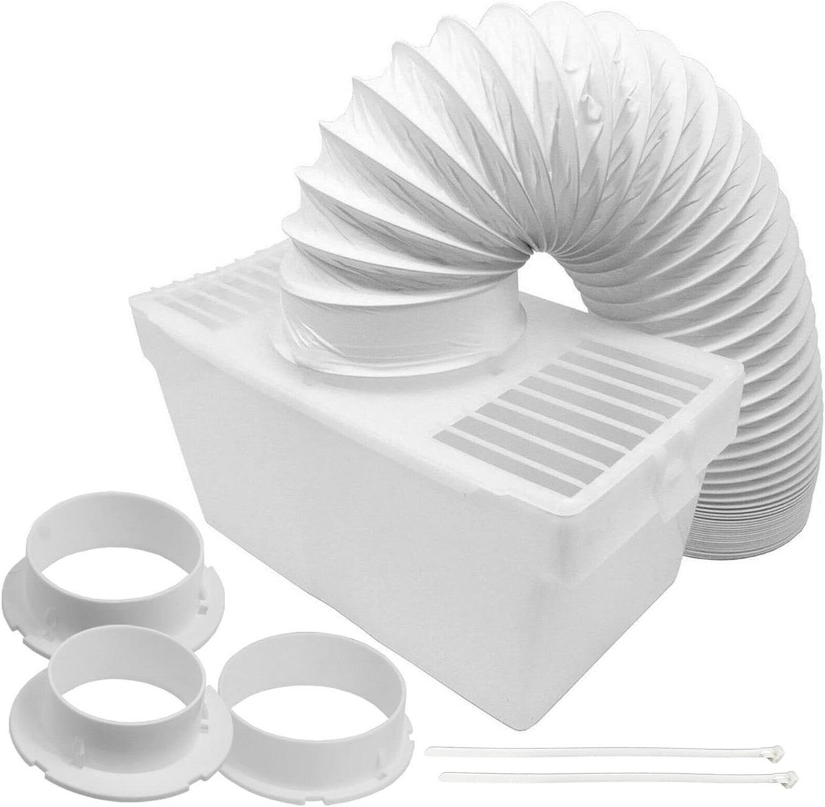 Droger Afvoer Kit Condensatie Kit Droger Ontluchting Universele Adapters 1.2m Slang Wit