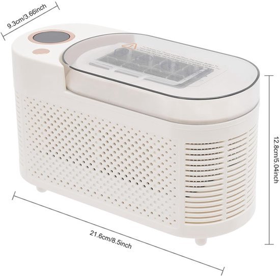 KZQ Mini IJsblokjesmachine Wit Draagbaar Compact 8 Blokjes Per Cyclus 12v En 230v Snel Ijs In 10 Minuten Geschikt Voor Auto Camping En Kantoor IJsbereider Voor Thuis En Onderweg van kzq — afbeelding 5
