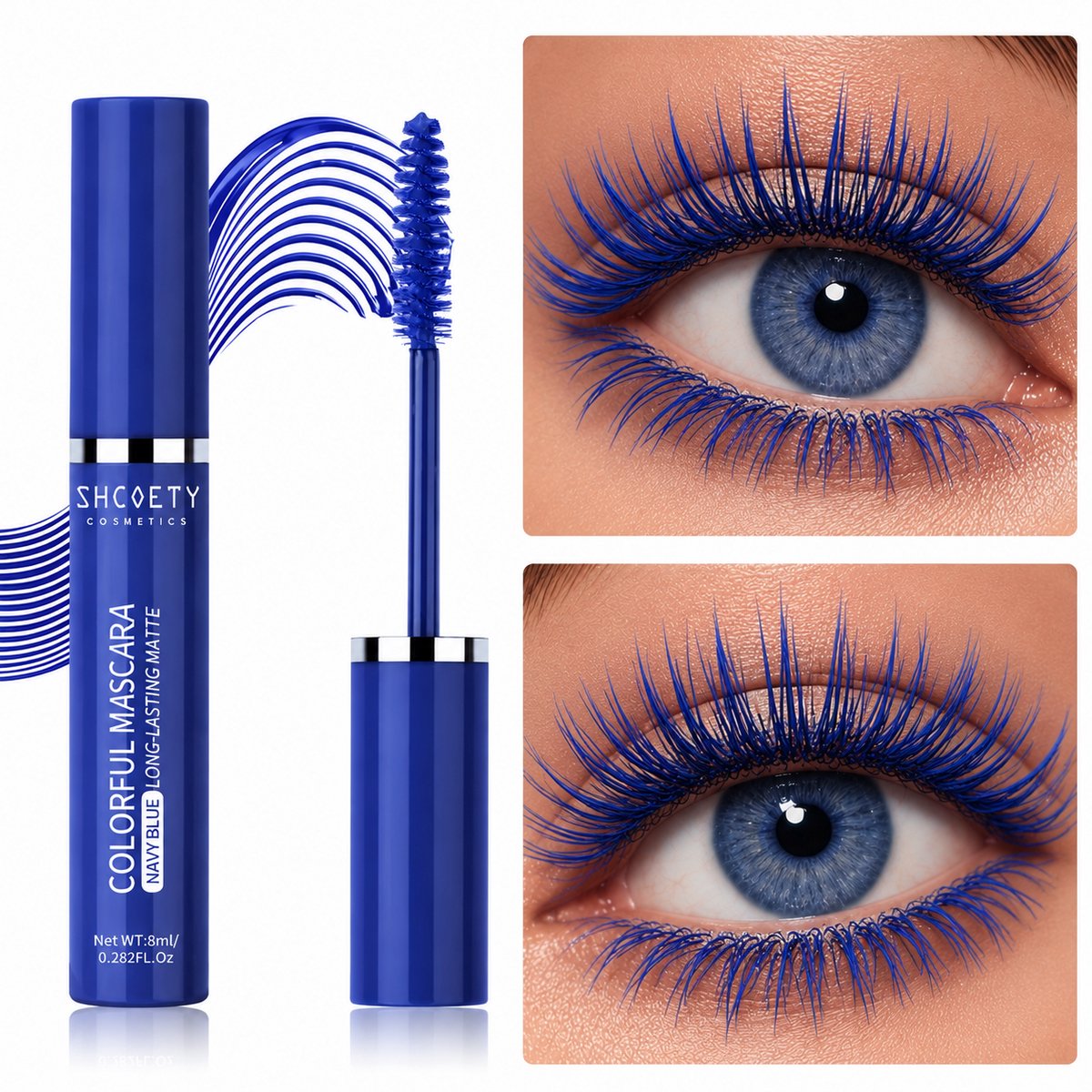 Blauwe Gekleurde Mascara - Volume Mascara voor Opvallende Wimpers