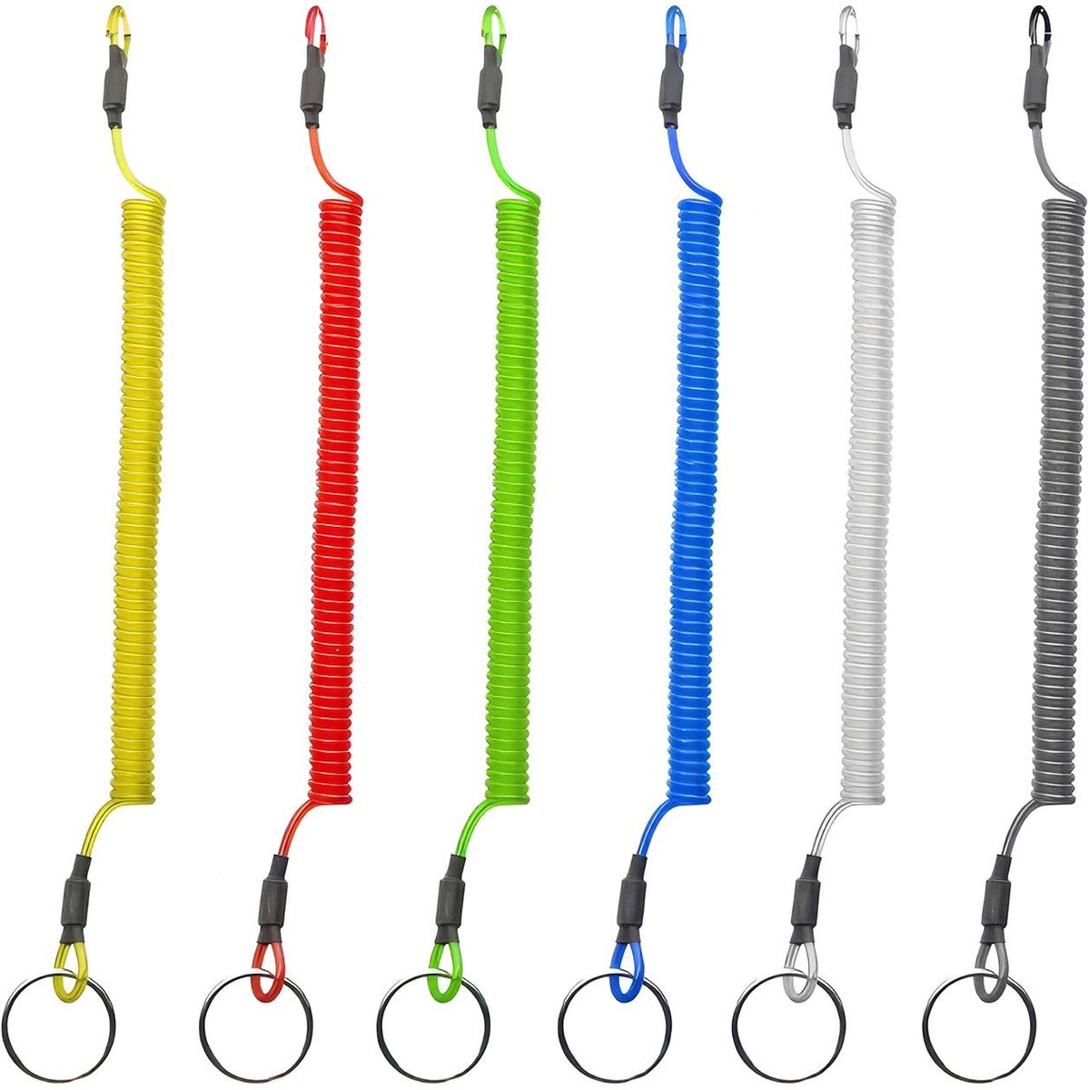 Dailygoods - Spiraal Sleutelhanger met Karabijnhaak voor Outdoor Activiteiten