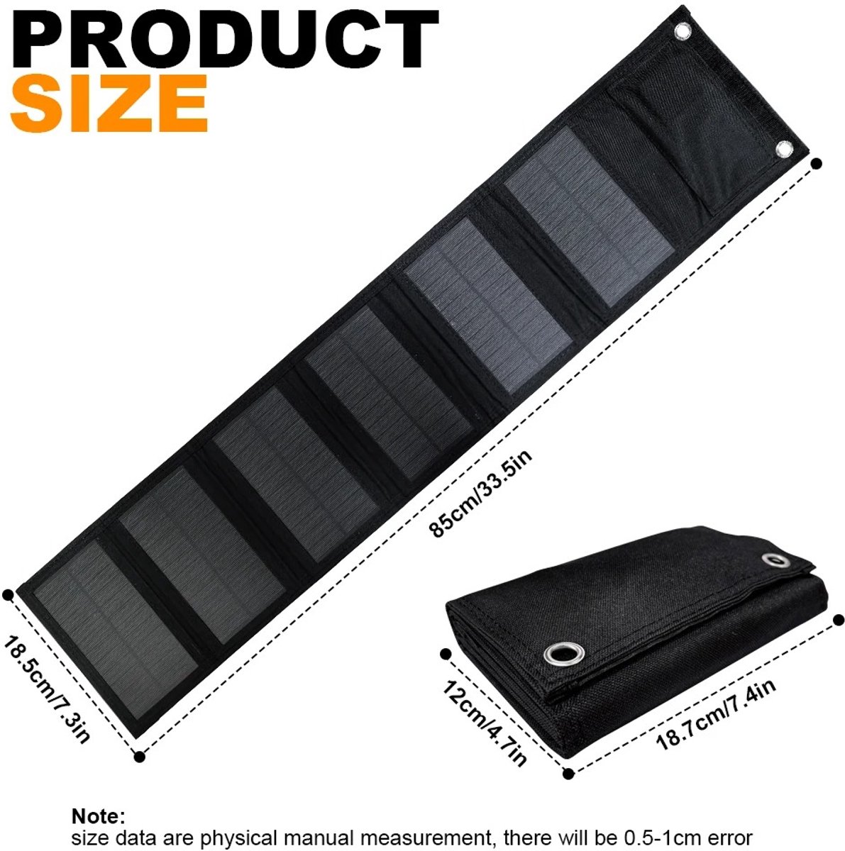 Zonnepaneel Opvouwbaar - Draagbare Zonnepaneel - 60W - Zonnepaneel Oplader - USB - Telefoon - Powerbank - Kamperen - Reizen - Wandelen – foto 4
