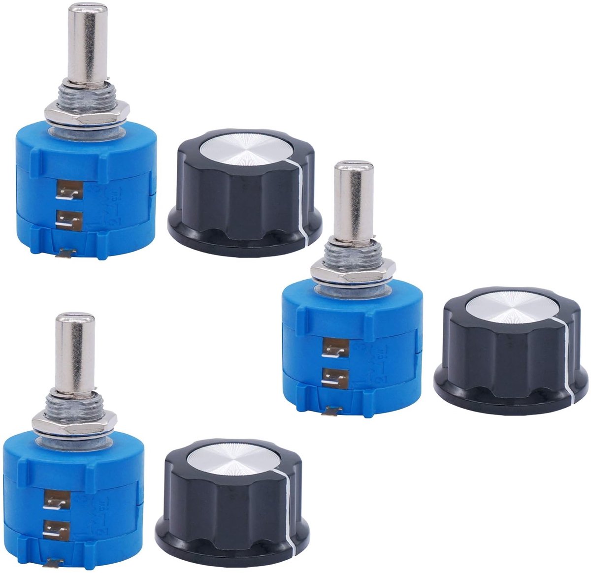 Dailygoods - 3 Stuks Roterende Precisie Potentiometers voor Verstelbare Knoppen