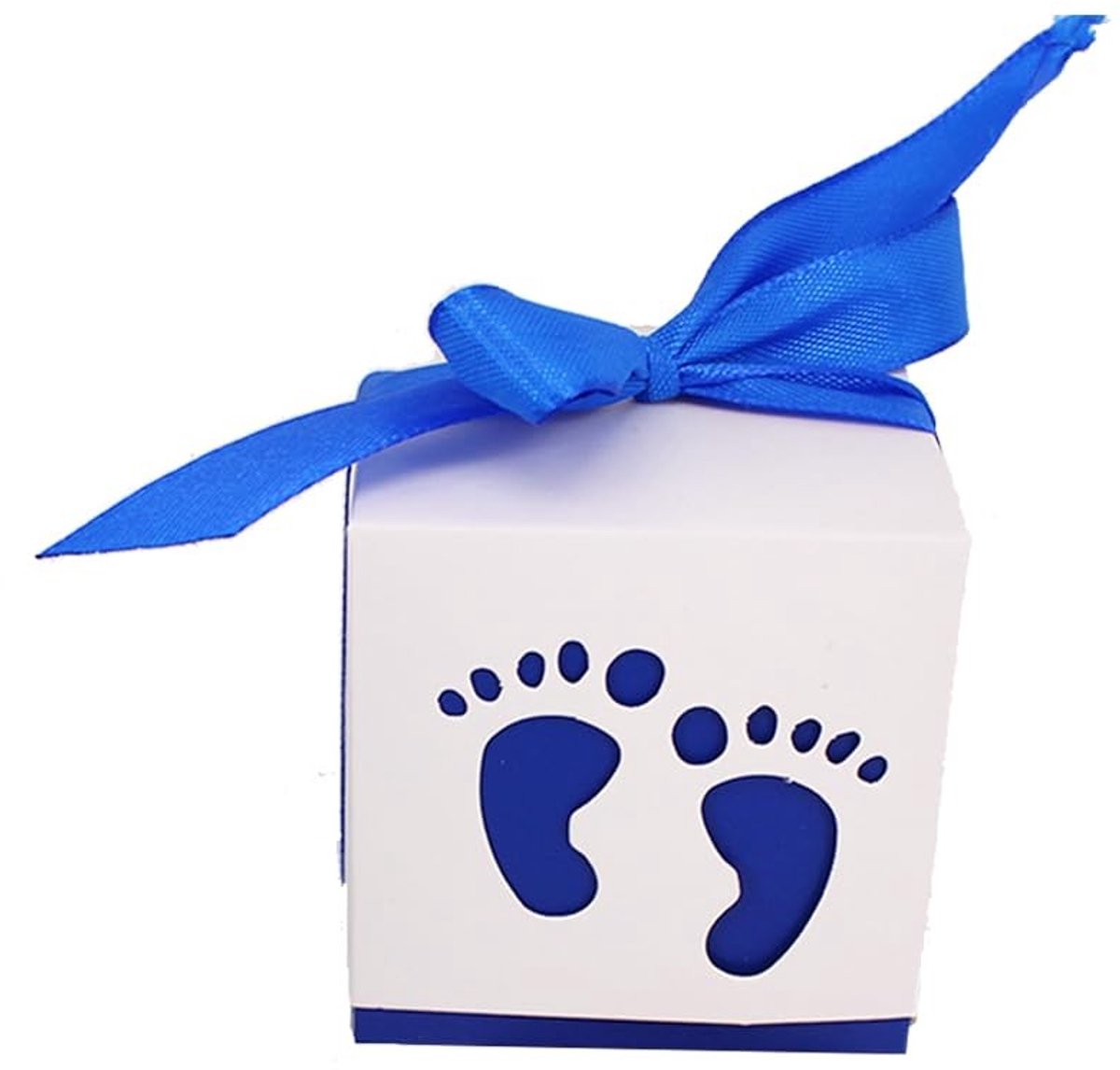 Dailygoods - 30 Stuks Snoep Geschenkdoosjes met Lint voor Feestelijkheden, Blauw