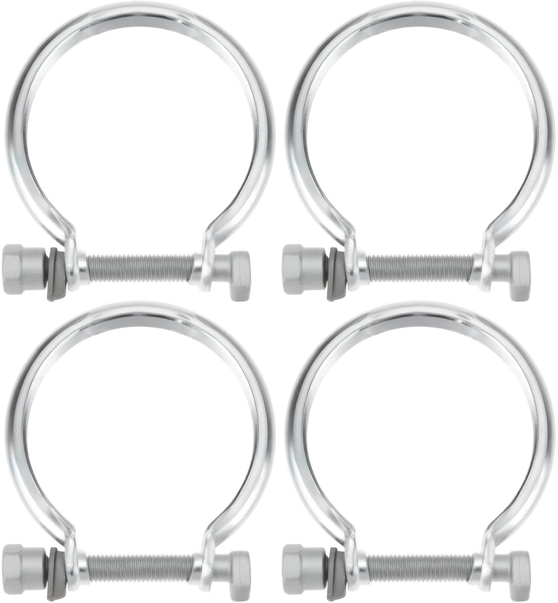 Dailygoods - 4 Stuks Uitlaatpijp Klemmen M10x67mm Compatibel met Diverse Auto's
