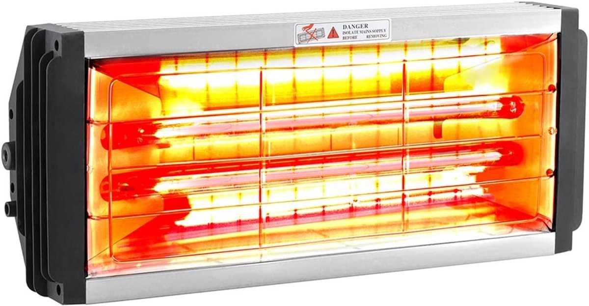 Infrarood Verf Lamp - Verwarming Droger - Autolak Reparatie - Slimme Timing Functie - 2000W Vermogen - Zwart