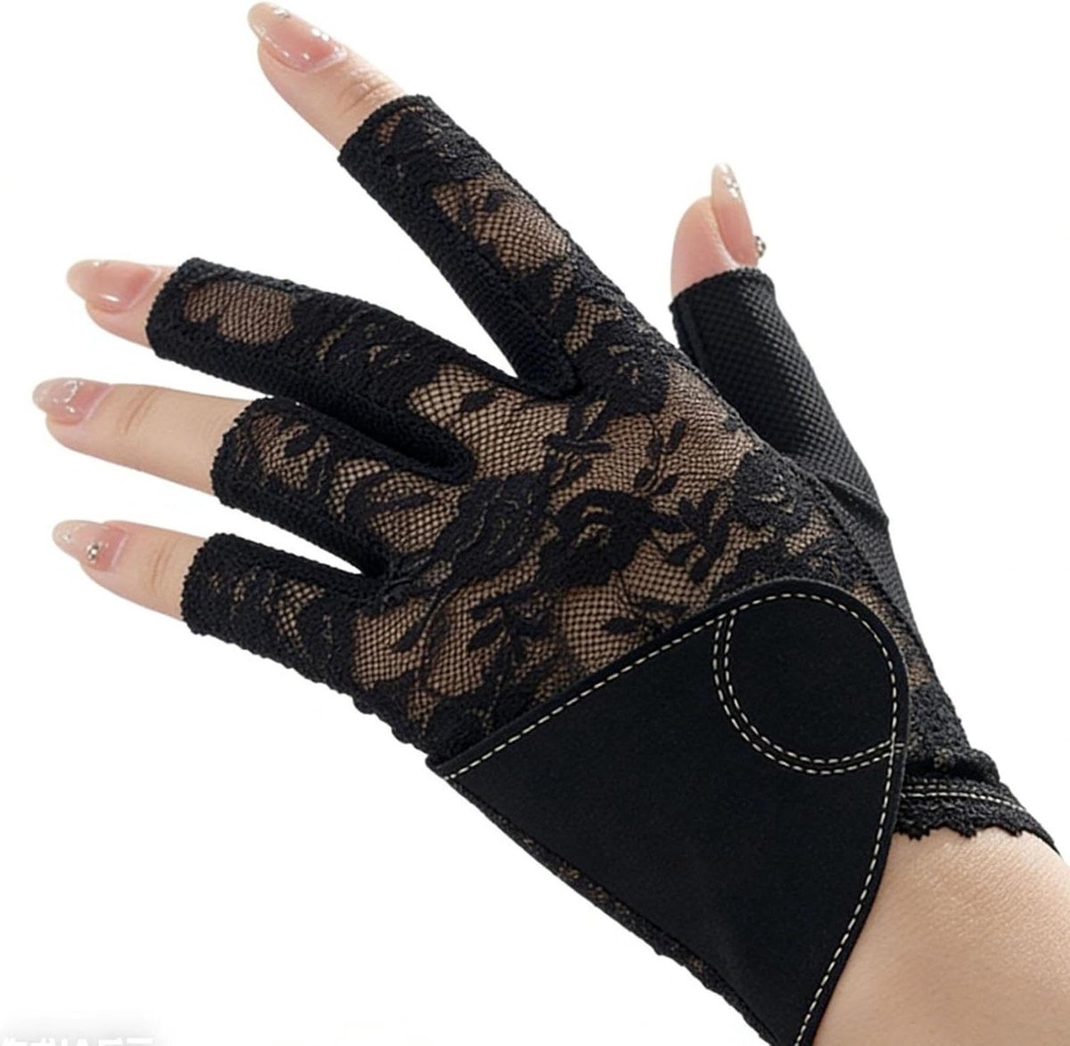 Biljarthandschoen Dames - Poolhandschoen Linkerhand - Nauwkeurig Spelen - Geavanceerde Antislip - 9-10 cm Palm - Wit