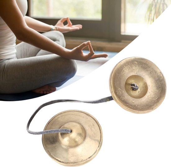 Tingsha Cymbals - Meditatie en Yoga Ontspanning - Tibetaanse Boeddhistische Bell Chimes - Percussie Instrument van Merkloos — afbeelding 2