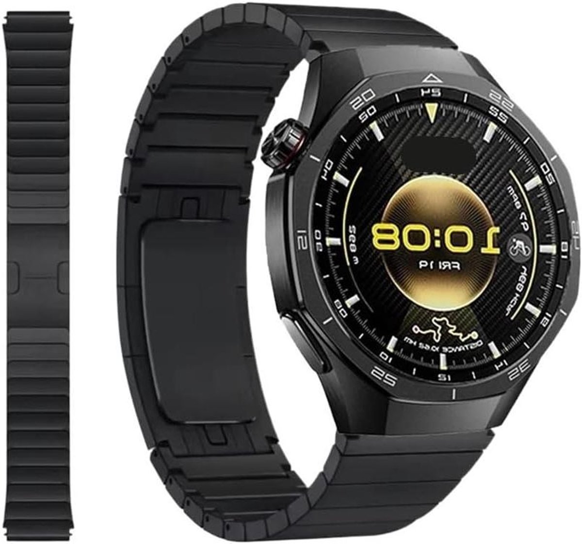 Metalen Horlogeband - Reservebandje - Smartwatch Dragen - Snelsluiting - 22mm - Zilver