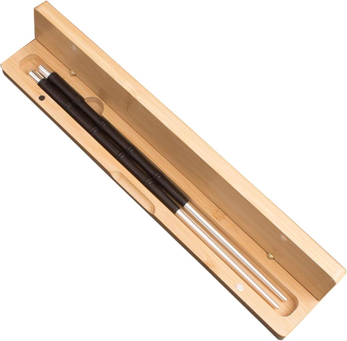 Eetstokjes Set - Chopsticks - Aan Tafel Eten - Antislip Spiraalontwerp - 24 cm Lengte - Zilver
