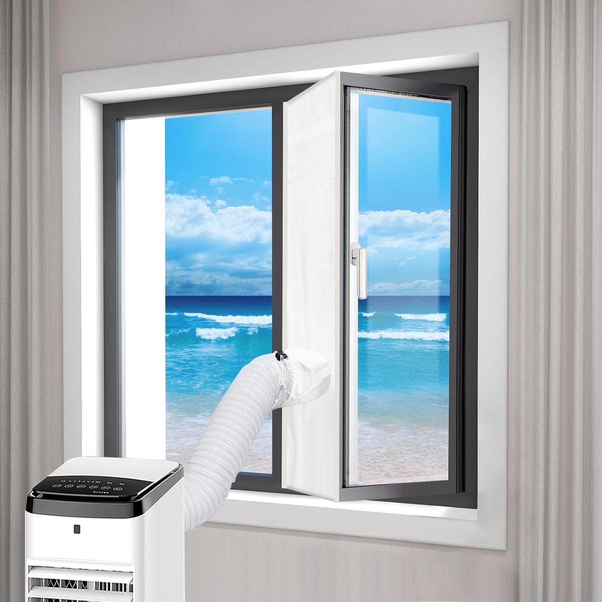 Raamafdichting Set - Mobiele Airco - Koel Lucht - Universele Pasvorm - 500 cm - Wit