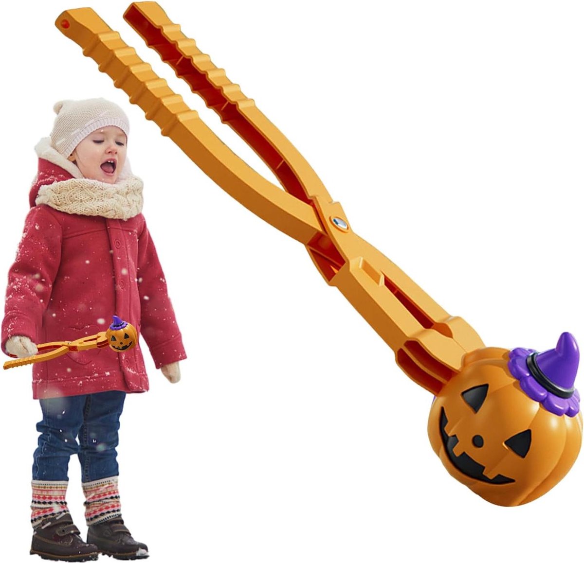 Sneeuwbaltang - Vorm Sneeuwballen - Buiten Spelen - Ergonomische Grip - 35.8 x 10.6 x 9.4 cm - Meerkleurig
