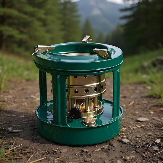 Draagbare Kookbrander - Kampeer Kooktoestel - Buiten Koken - Windbestendig Ontwerp - 700ml Tank - Legergroen — afbeelding 2