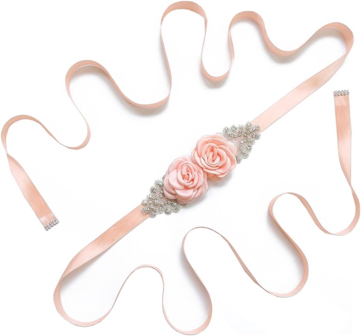 Elegante Bruidsriem met Strass voor Dames - Lange 270 cm Sash voor Bruidsjurken en Avondkleding, Perfecte Accessoire voor Trouwerijen en Feestelijke Gelegenheden