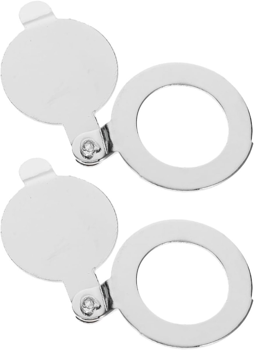 Peephole Cover Set van 2 Stuks, Privacy Bescherming voor Deuren in Hotel en Thuis, Licht Chroom Afwerking (14mm)