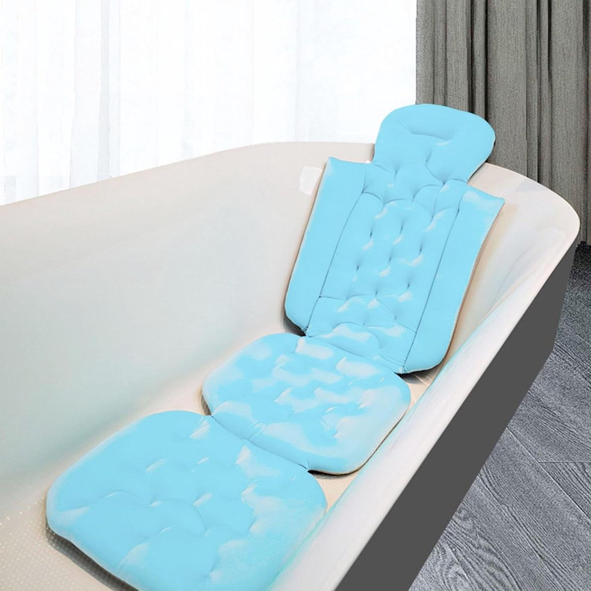 Badkussen Lichaam - Badmat - Comfortabel Badaan - Volledige Lichaamssteun - 60 cm Lengte - Blauw