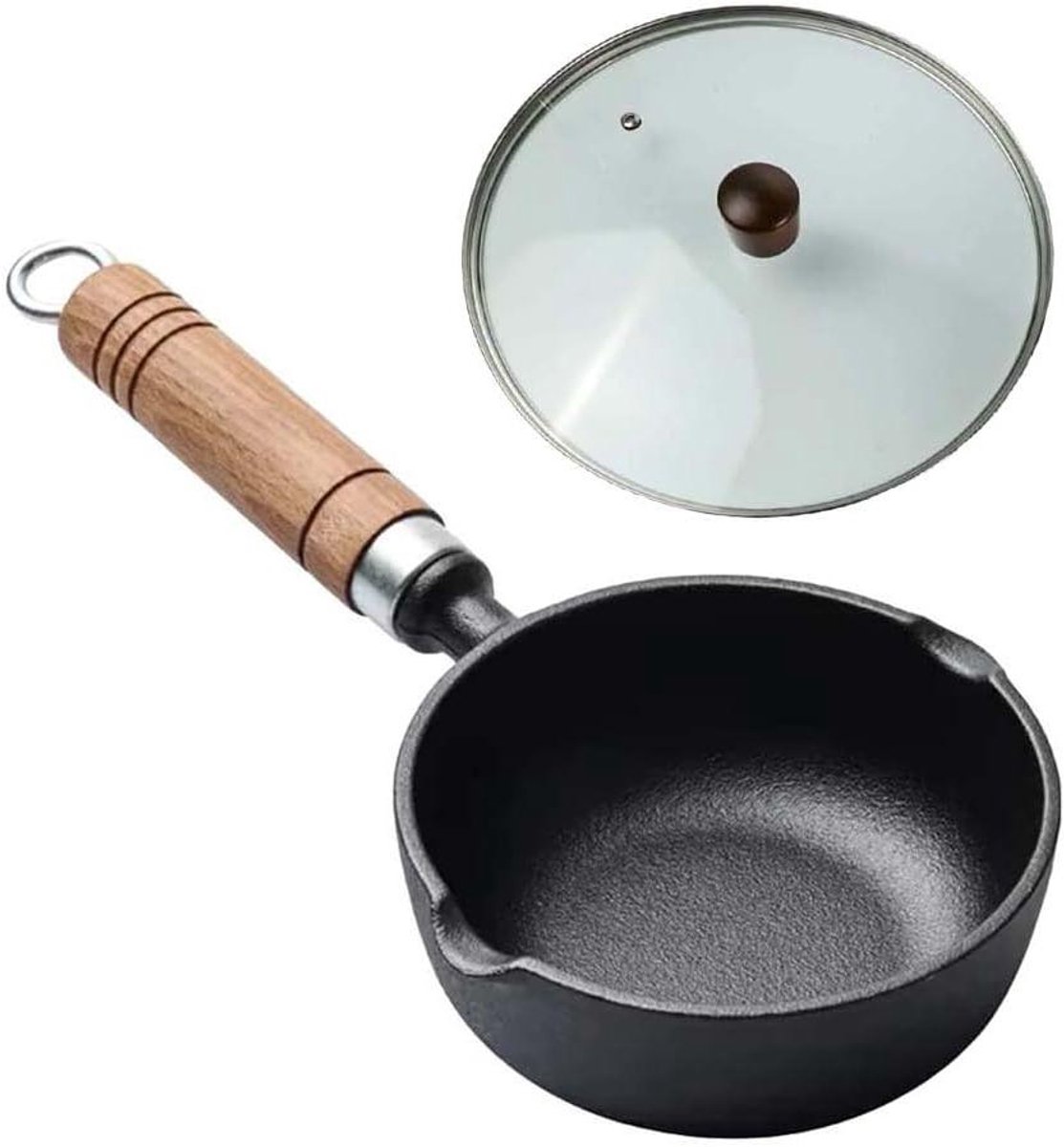 Kleine koekenpan - Mini pan - Eieren bakken - Verdikte gietijzer - 13 cm - Zwart