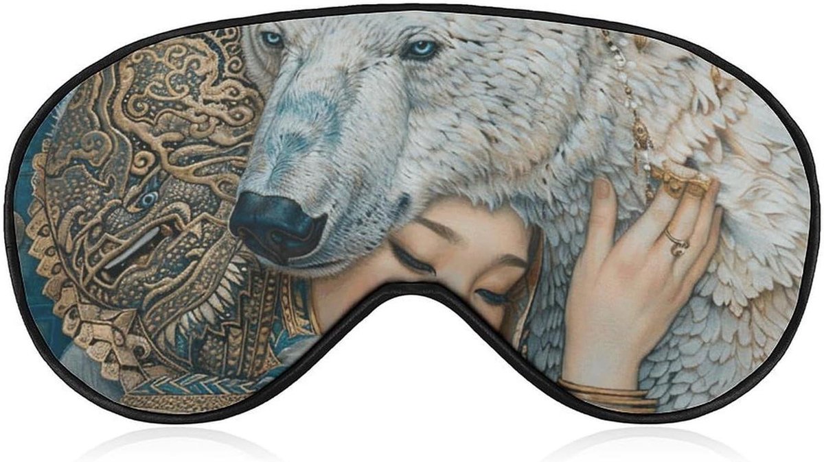Slaapmasker - Oogmasker - Ontspannen Slapen - Verstelbare band - 20.57 cm - Zwart