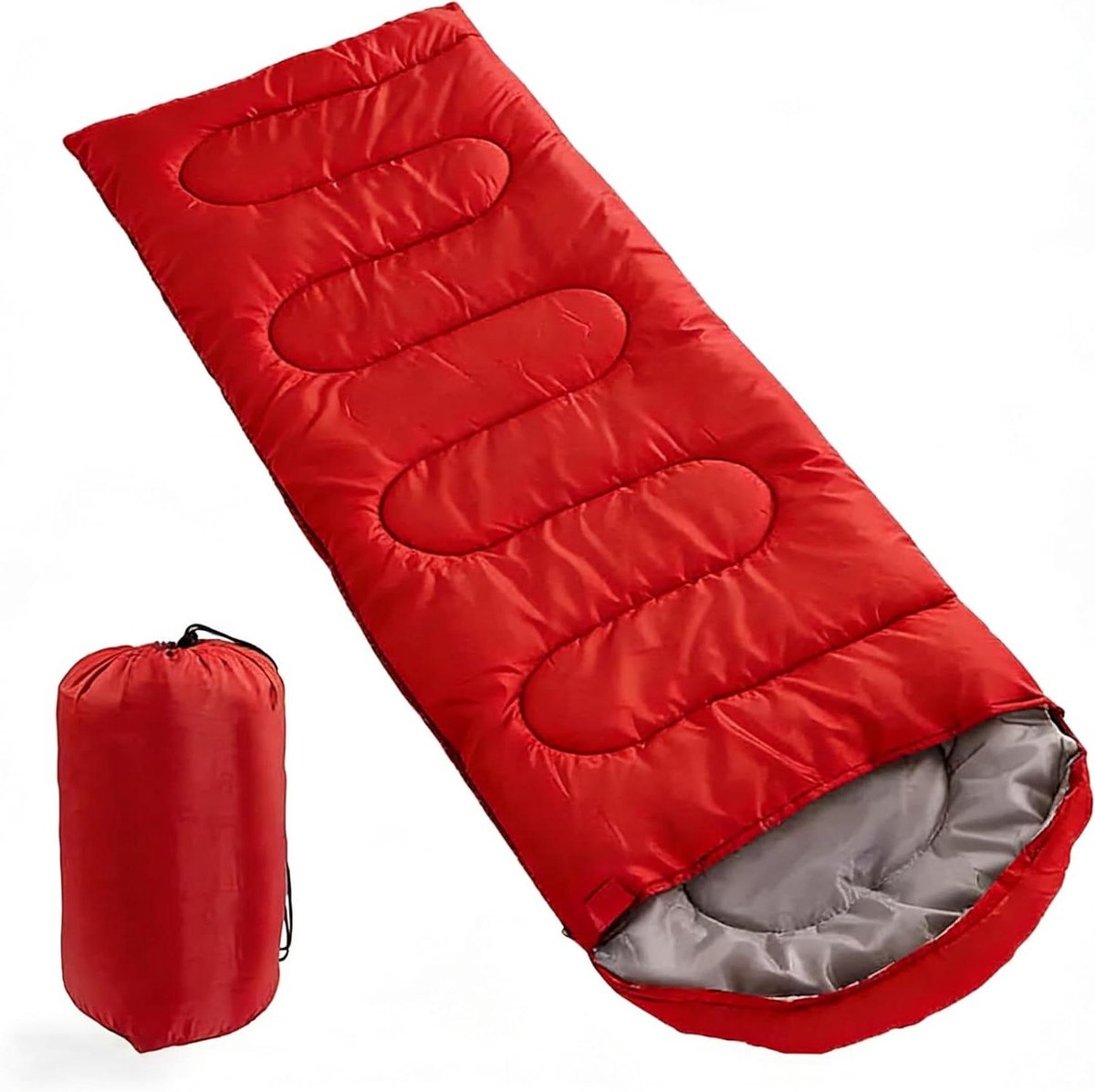 Slaapzak - Kampeerzak Dekbed - Outdoor kamperen - Waterdicht ademend - 210x75 cm - Rood