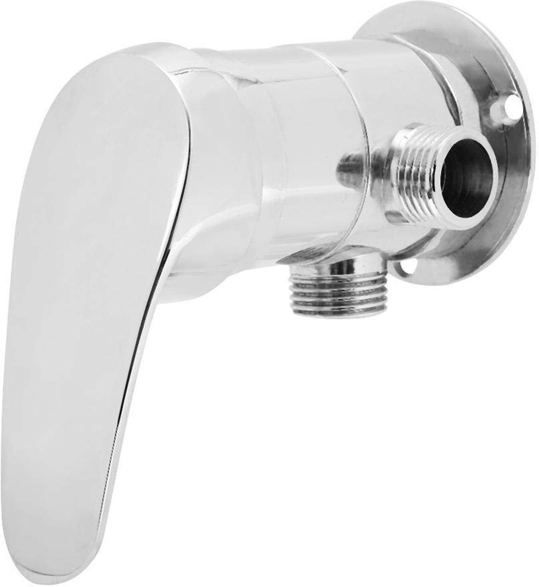 Cosensi - Dailygoods - Dailygoody - Hoekventiel - Douche G1/2 - Krasbestendig en Corrosiebestendig - Hoogwaardige Kwaliteit - Geschikt voor Badkamer en Keuken - Chroom