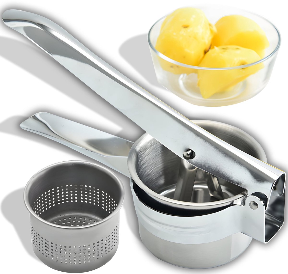Dailygoods - Roestvrij Stalen Aardappelpers voor Perfecte Aardappelpuree