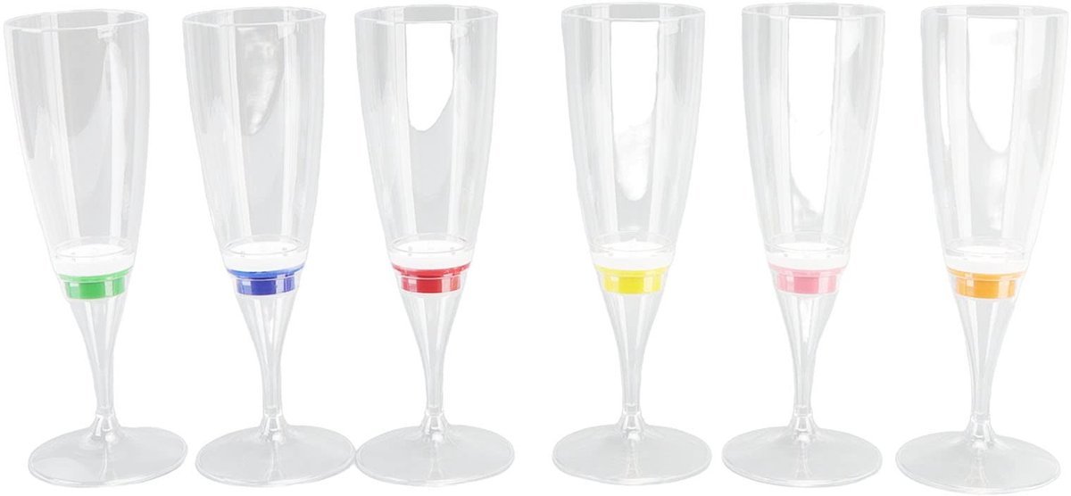 Dailygoods - LED Cocktailglazen Set van 6 voor Feestelijke Gelegenheden