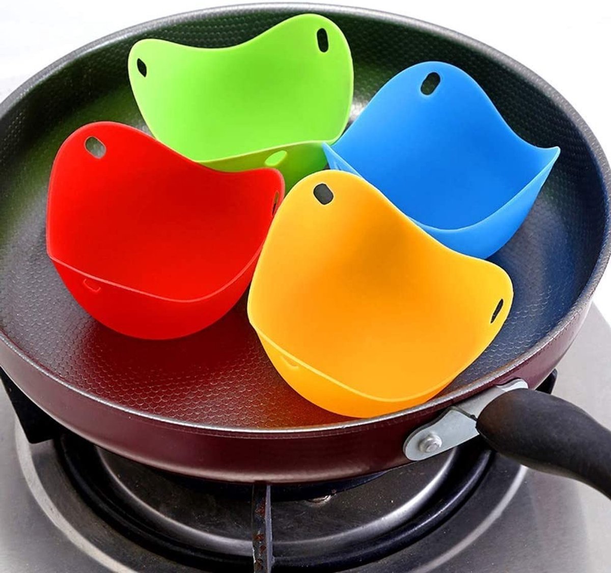 Dailygoods - Set van 4 Siliconen Eierzakken voor Magnetron en Stoompan