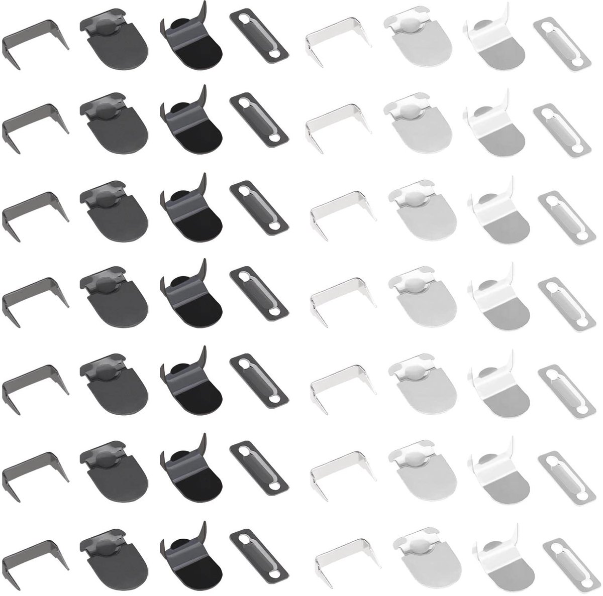 Dailygoods - 20 Stuks Haaksluitingen en Naadloze Stangen voor Kleding