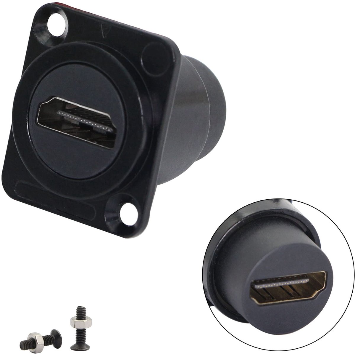 Dailygoods - HDMI D Paneelmontage Connector - Vrouwelijke naar Vrouwelijke Koppeling